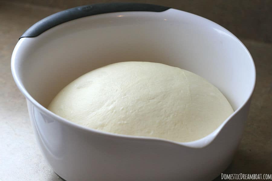 Hamburger buns - dough after rising