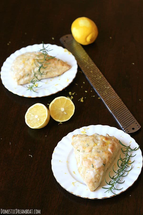 Whole wheat scones with lemon and rosemary - DomesticDreamboat
