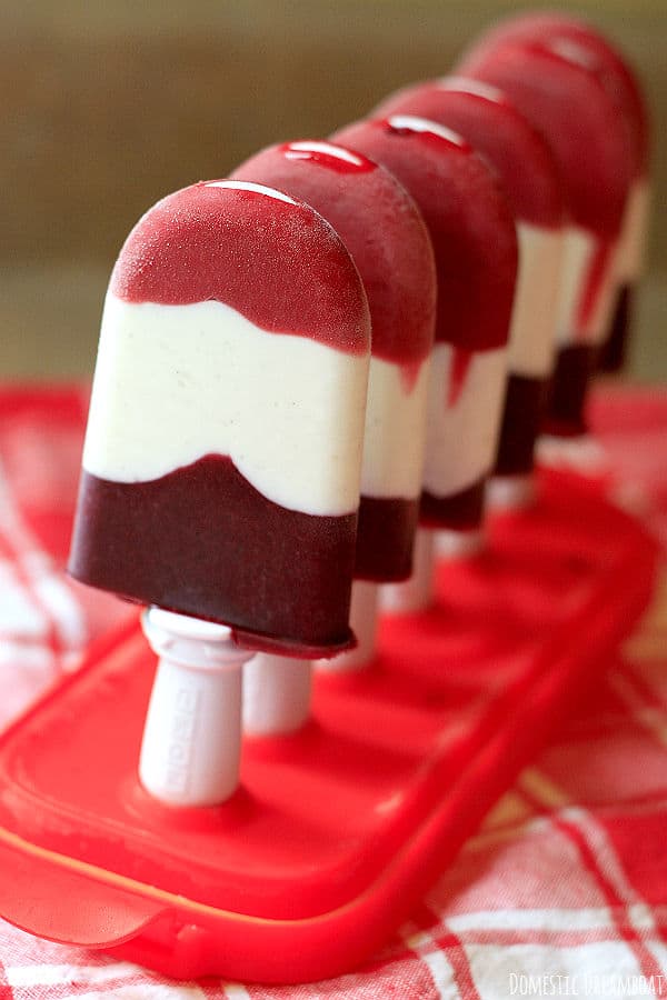 Red, white and blue pops