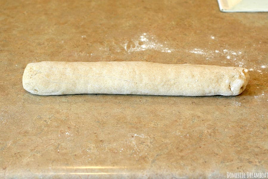 Roll of pita dough