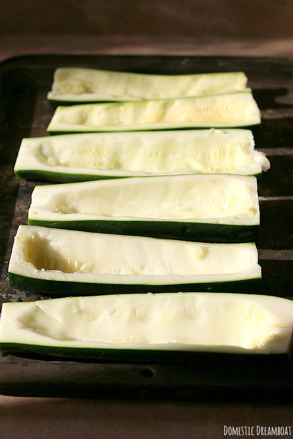 Mediterranean Style Stuffed Zucchini