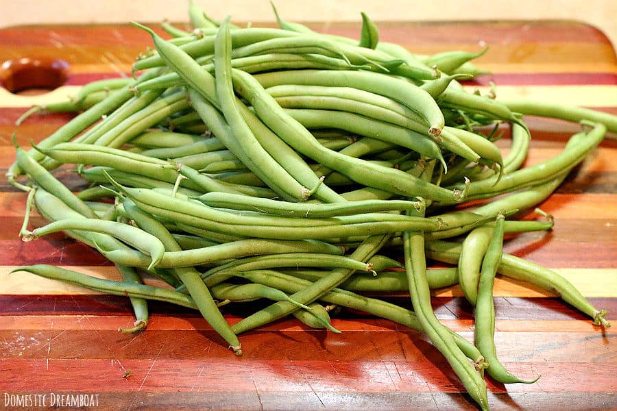 Raw green beans