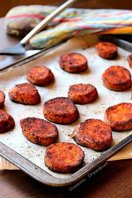 Roasted Sweet Potatoes with Barbecue Spices