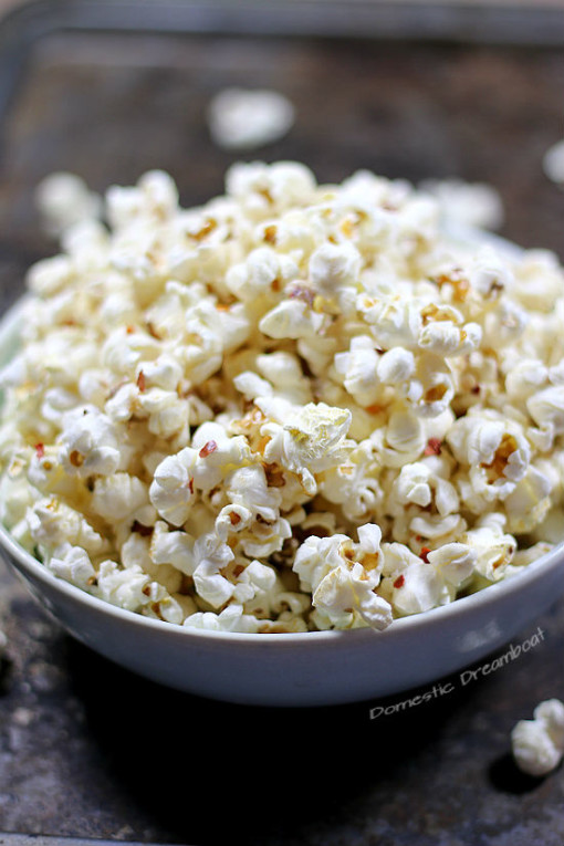 Anchovy Butter Popcorn with Chili Flakes