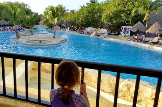 Admiring the pool from the ice cream bar - Riviera Maya vacation