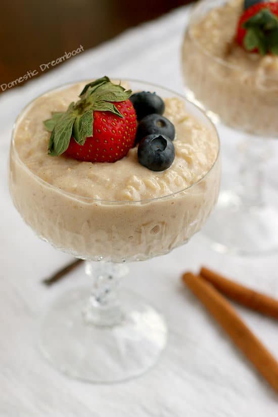 Healthier Brown Rice Pudding