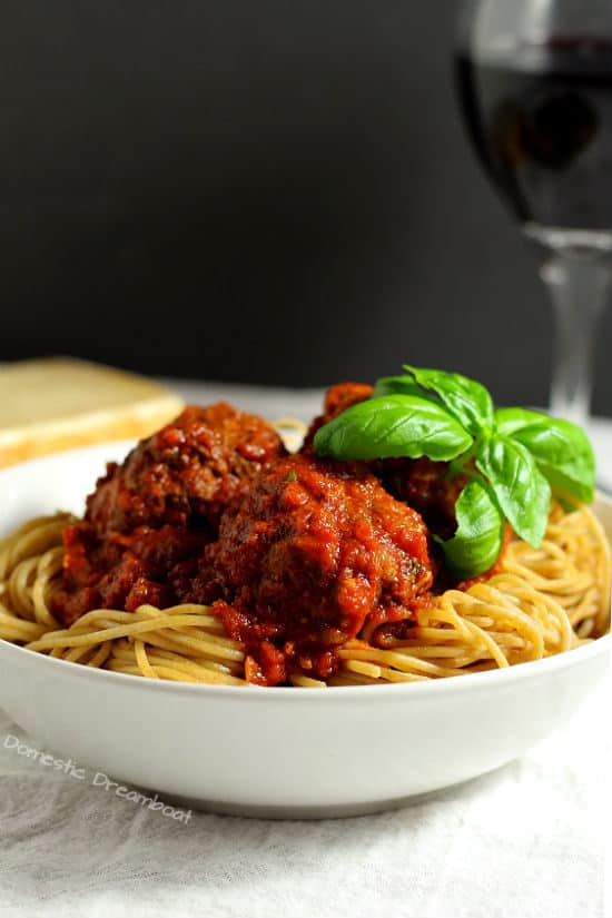 Slow Cooker Spaghetti and Turkey Meatballs