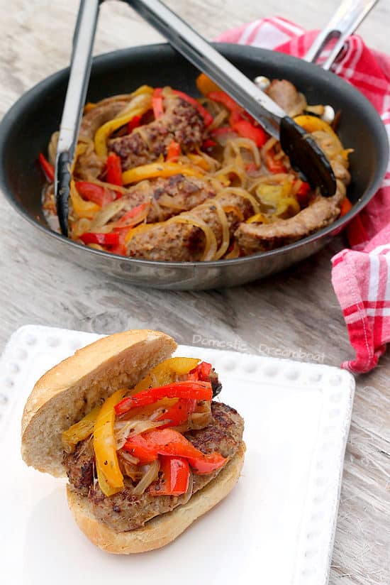 Italian Sausage with Onions and Bell Peppers