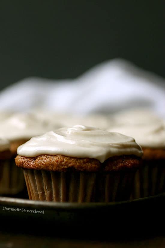 Carrot Cake Cupcakes with Browned Butter Cream Cheese Frosting
