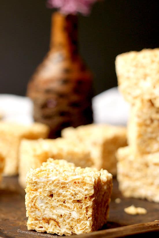 Roasted Marshmallow Rice Krispie Squares with Browned Butter