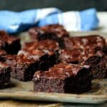 Brownies on a baking sheet