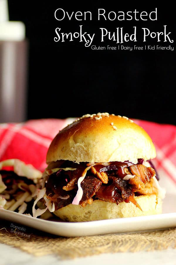 Oven Roasted Smoky Pulled Pork - Domestic Dreamboat #glutenfree #dairyfree