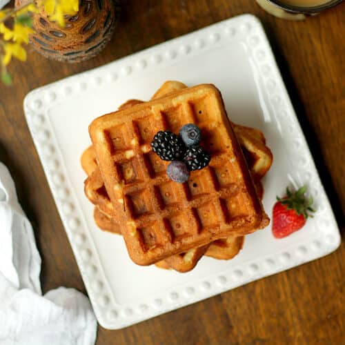 Overnight Yeast Raised Belgian Waffles Domestic Dreamboat
