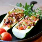 Mediterranean Style Stuffed Zucchini