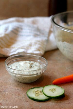 Ranch dressing with vegetables