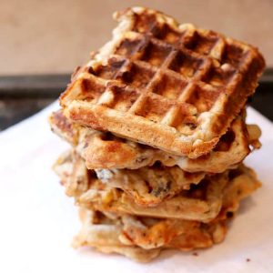 Sausage and cheese waffles cropped