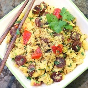 Vietnamese Scrambled Eggs with Chinese Sausage cropped