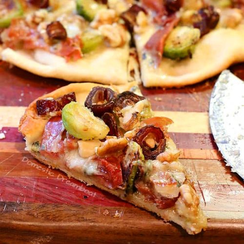 Roasted Brussels Sprout and Prosciutto Pizza