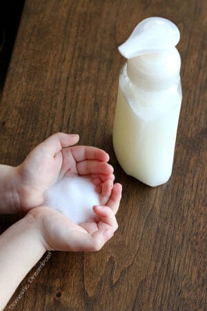 Foaming Hand Soap In Hands
