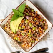 Whole Grain Salad with Roasted Corn and Edamame