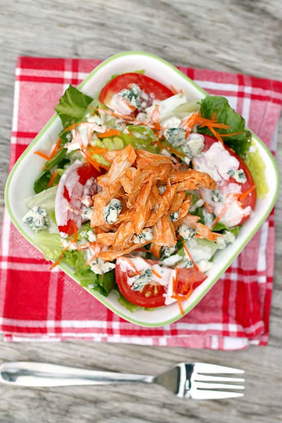 Buffalo Chicken Salad with Blue Cheese Dressing