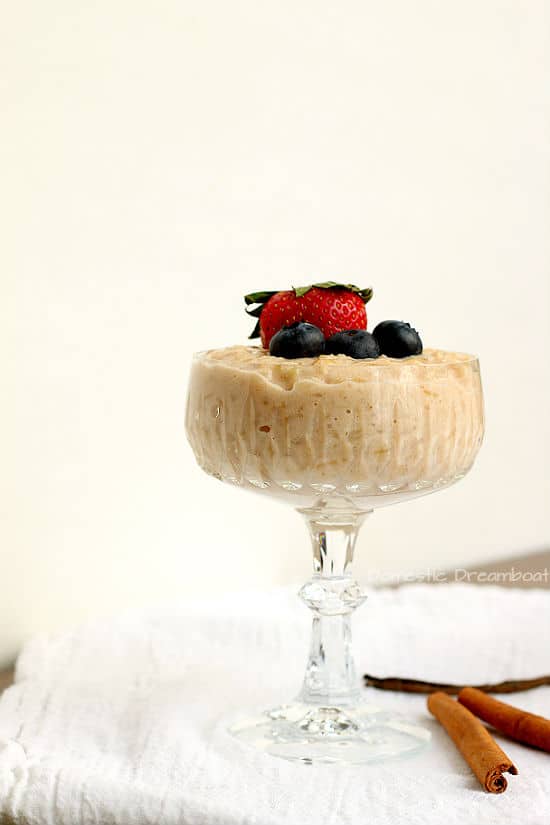 Healthier Brown Rice Pudding