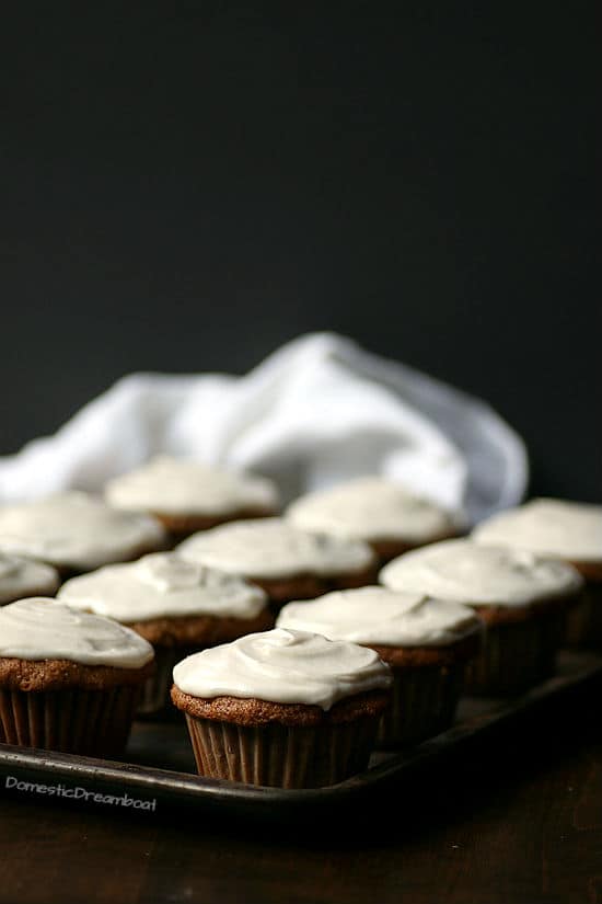 Carrot Cake Cupcakes with Browned Butter Cream Cheese Frosting