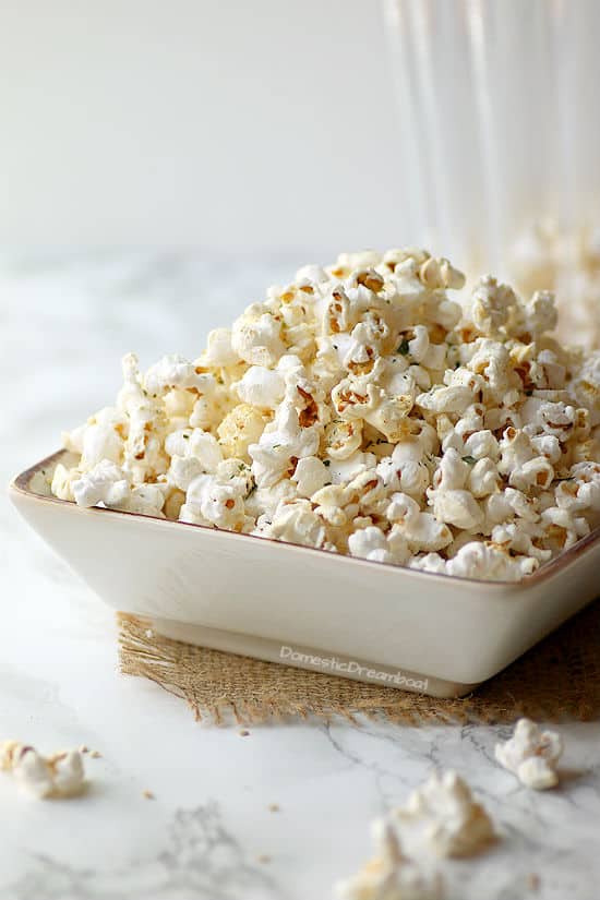 Miso Butter Popcorn Closeup