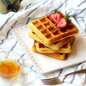Corn Waffles - Domestic Dreamboat #glutenfree #breakfast #waffles