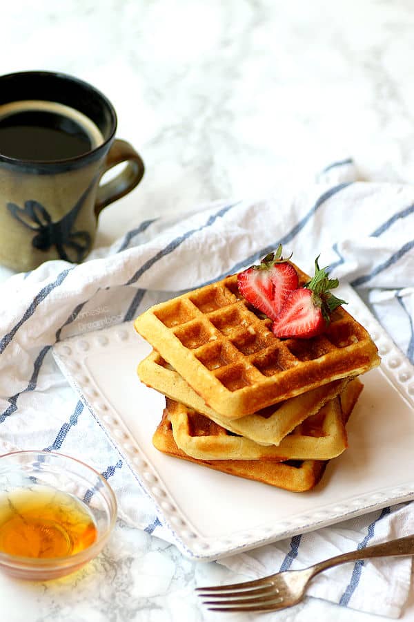 Corn Waffles - Domestic Dreamboat #glutenfree #breakfast #waffles