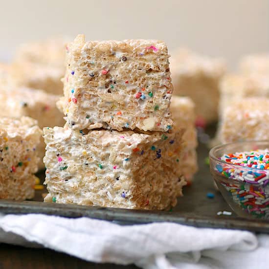 Homemade Marshmallow Rice Krispie Squares 2 cropped