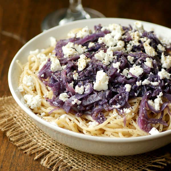 Spaghetti with Cabbage and Feta cropped