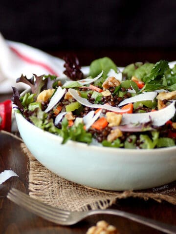 Black Lentil Salad in a bowl