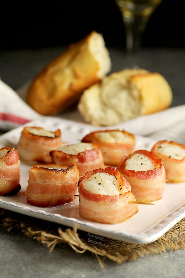 Bacon Wrapped Scallops closeup