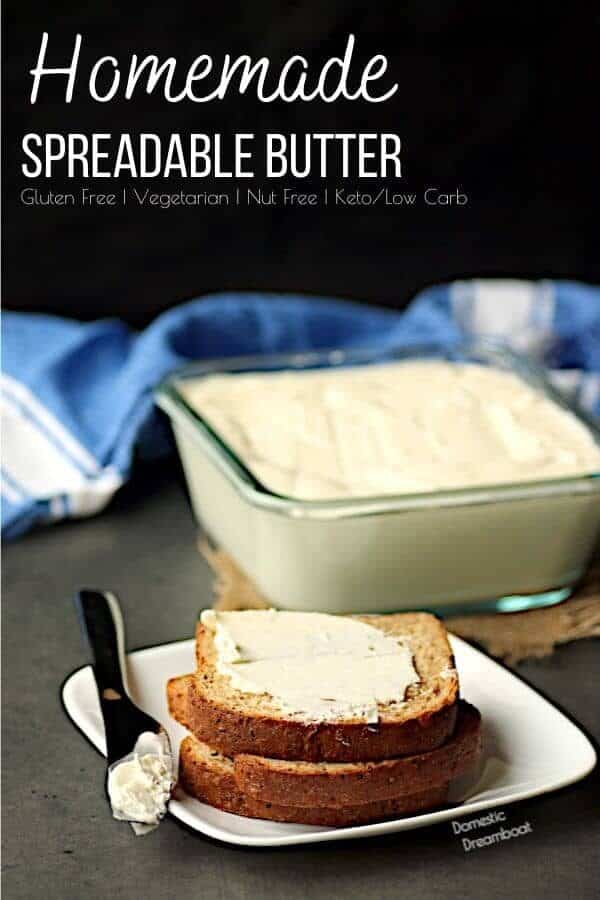 Homemade spreadable butter on bread