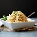 Creamy caramelized cabbage in a bowl
