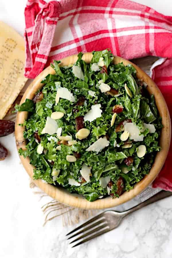 Kale and Date Salad Overhead