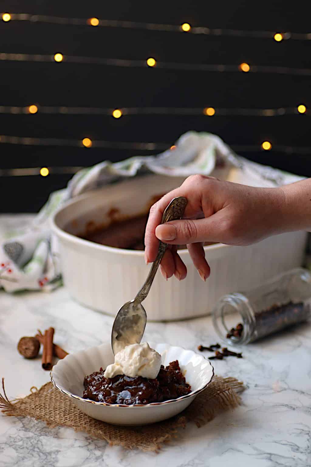 Slow Cooker Gingerbread Pudding Cake