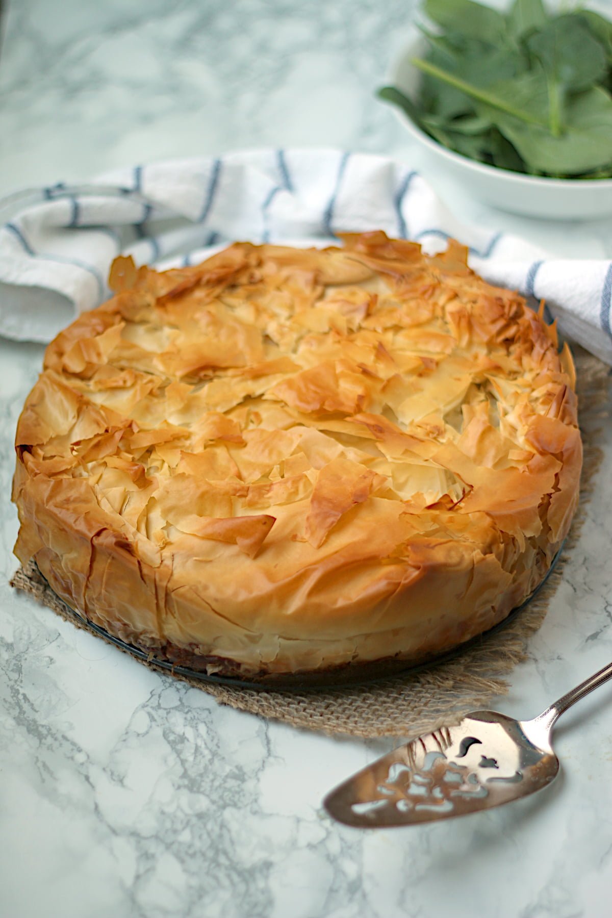 Whole meat pie with phyllo crust.
