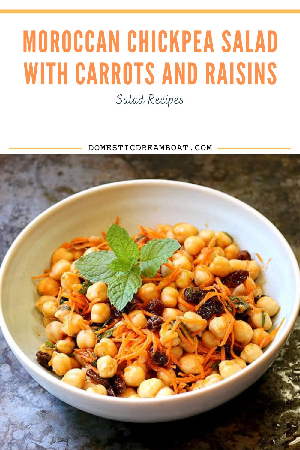 Moroccan Chickpea Salad with Carrots and Raisins