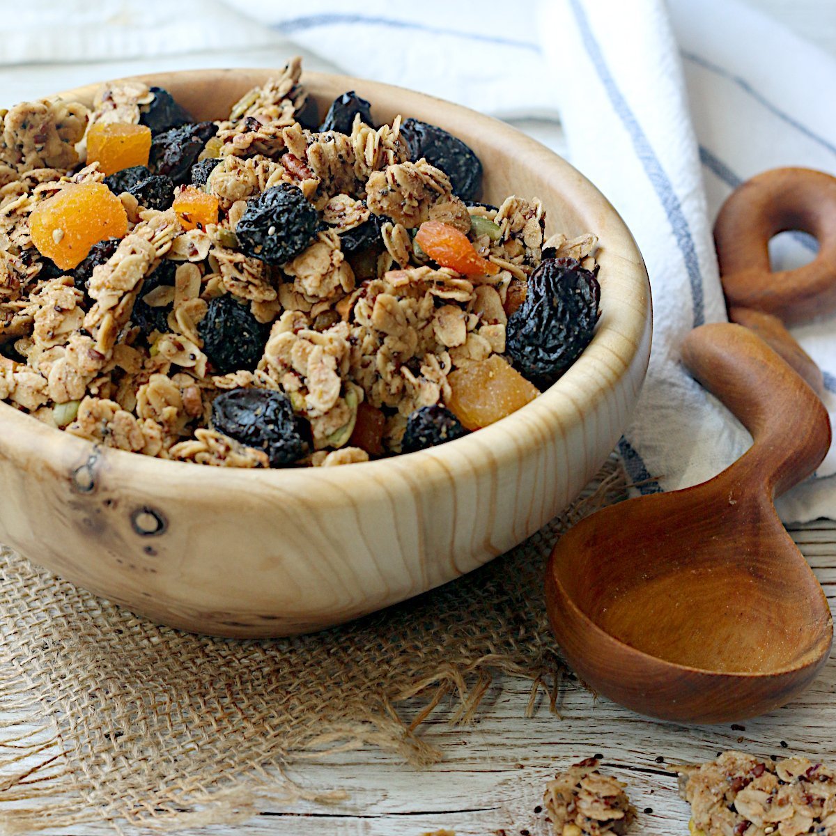 Granola in bowl cropped