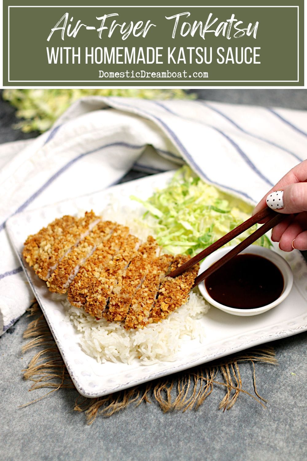 Air Fryer Tonkatsu with Homemade Katsu Sauce
