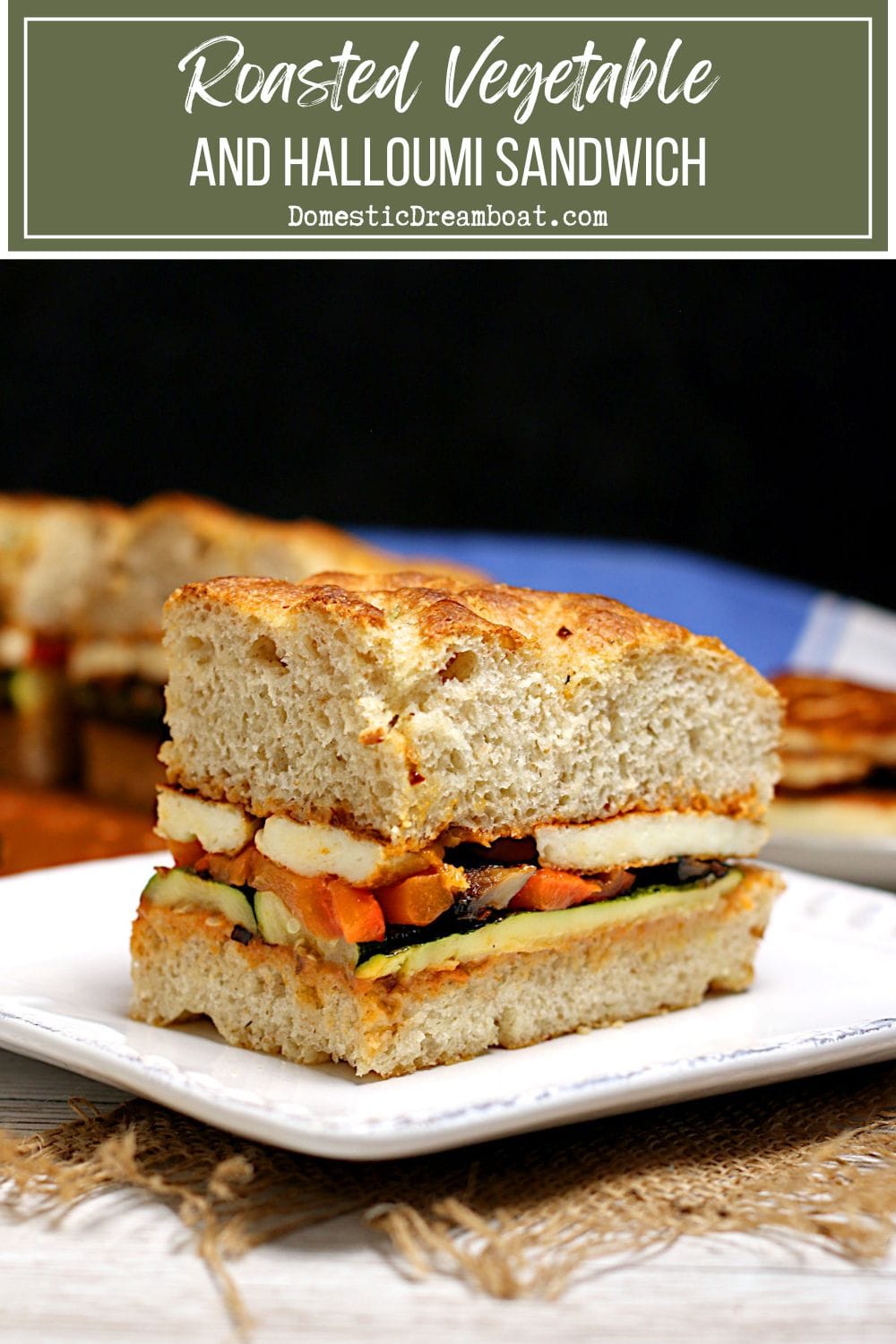 Roasted Vegetable and Halloumi Sandwich