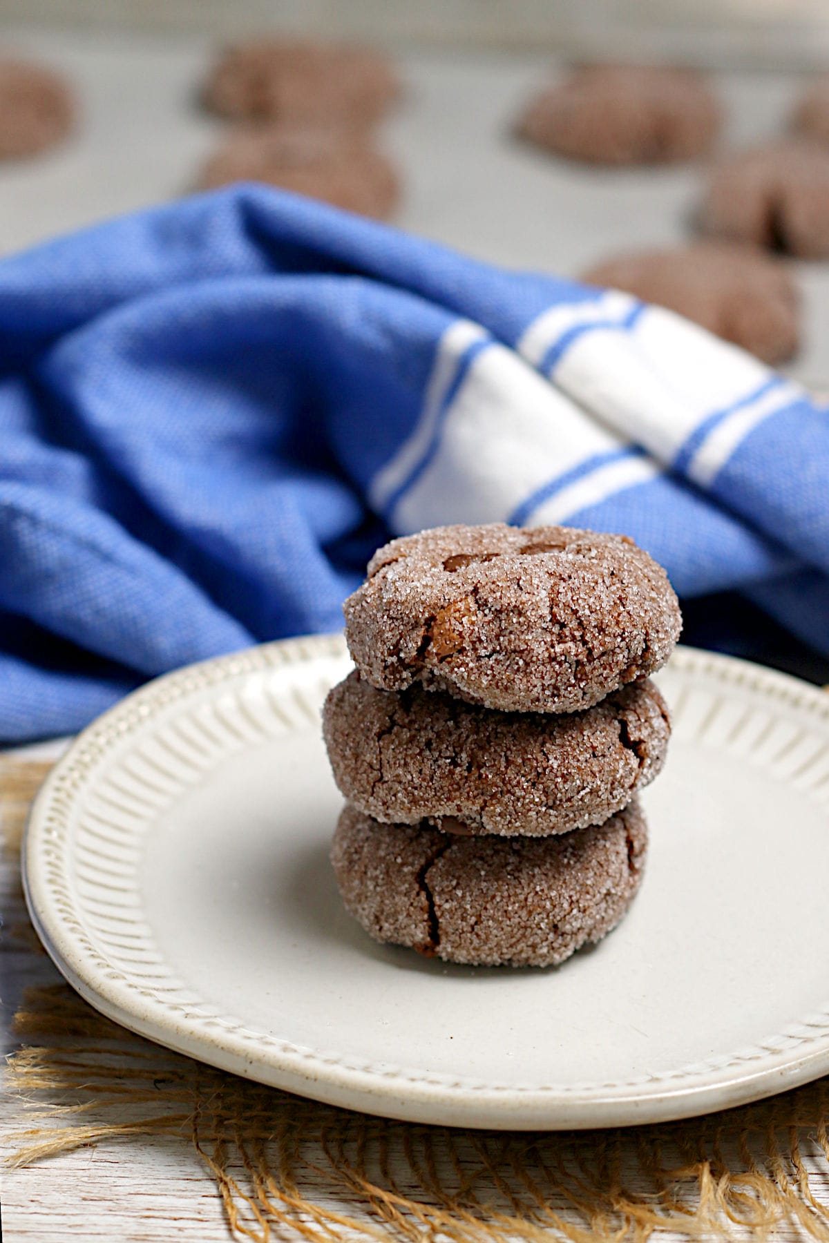 Vegan Double Chocolate Cookies Stack web