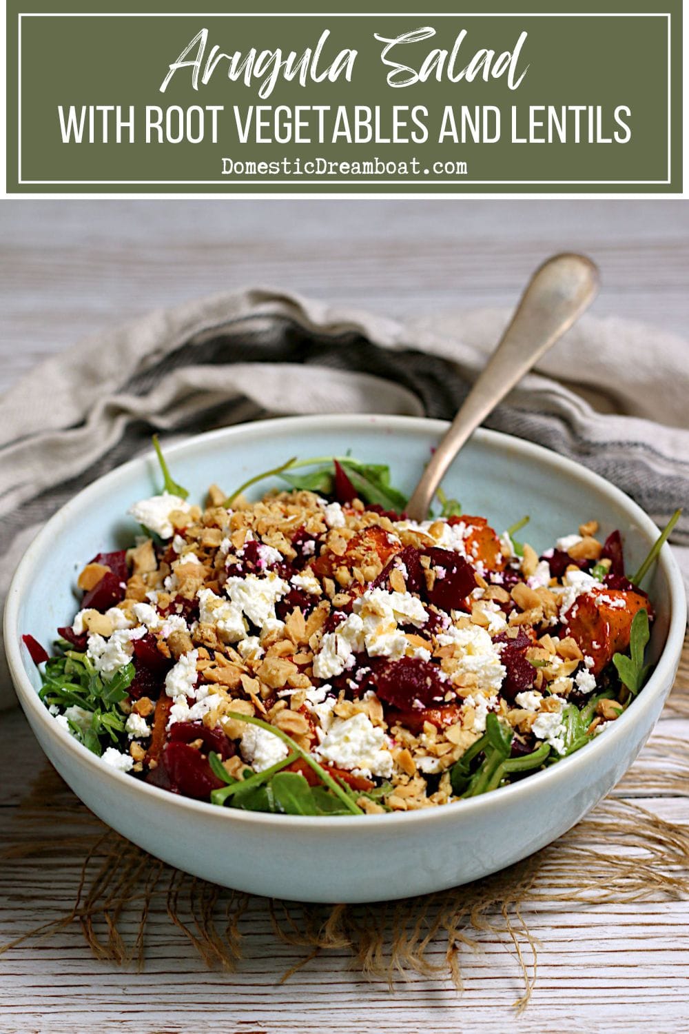 Arugula Salad with Root Vegetables and Lentils