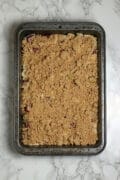 Greek Yogurt Rhubarb Coffee Cake before baking web
