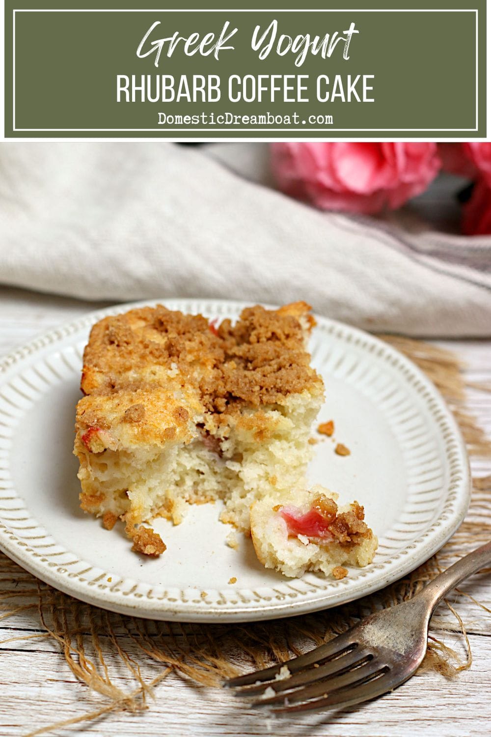 Greek Yogurt Rhubarb Coffee Cake