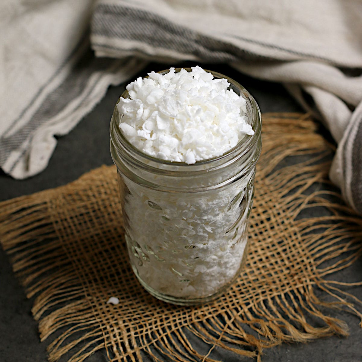 DIY Pearl Sugar DIY Pearl Sugar in a glass jar.