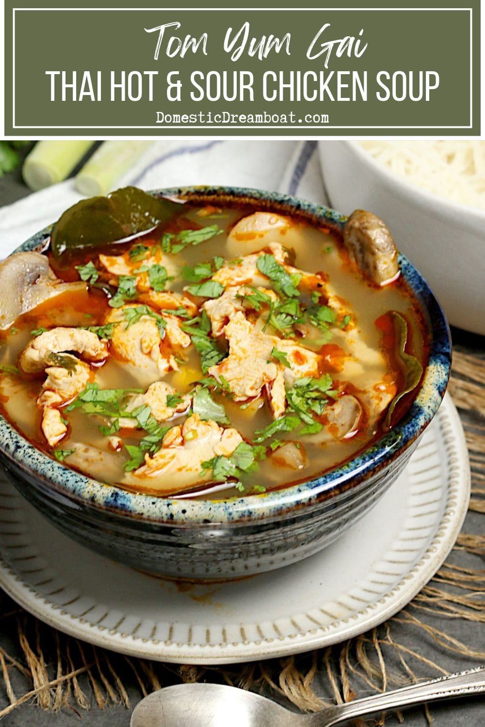 Tom Yum Gai Thai Hot and Sour Chicken Soup